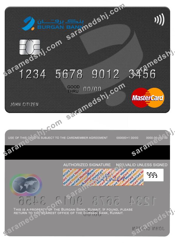 Kuwait Burgan Bank mastercard
